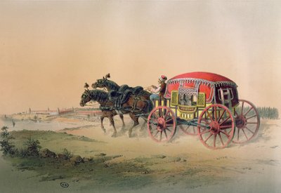 Carrosse turc sur les rives du Bosphore, milieu du 19e siècle - Jean Brindesi